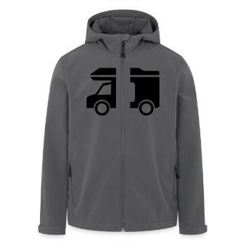 Wohnmobil - Recycelte Männer Softshell-Jacke von Stanley/Stella - Anthrazit - Vorne - AI Model Male 185 light (185cm)