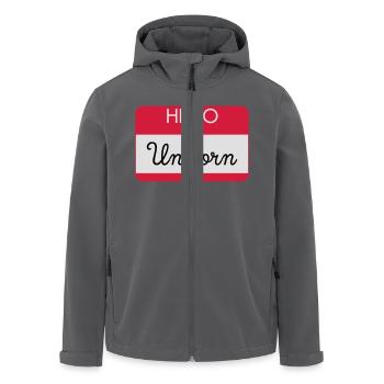 Hello I'm A Unicorn - Recycelte Männer Softshell-Jacke von Stanley/Stella - Anthrazit - Vorne - AI Model Male 185 light (185cm)