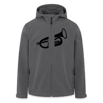 Trompete - Recycelte Männer Softshell-Jacke von Stanley/Stella - Anthrazit - Vorne - AI Model Male 185 light (185cm)