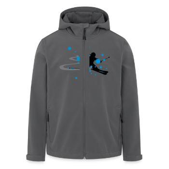 Winter - Skifahrer - Recycelte Männer Softshell-Jacke von Stanley/Stella - Anthrazit - Vorne - AI Model Male 185 light (185cm)