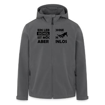 ein leben ohne ischgl - Recycelte Männer Softshell-Jacke von Stanley/Stella - Anthrazit - Vorne - AI Model Male 185 light (185cm)