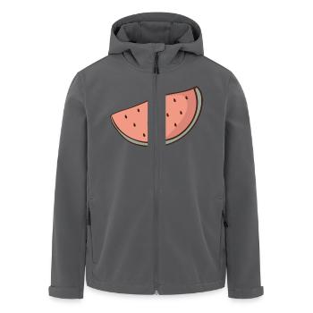Wassermelone - Recycelte Männer Softshell-Jacke von Stanley/Stella - Anthrazit - Vorne - AI Model Male 185 light (185cm)