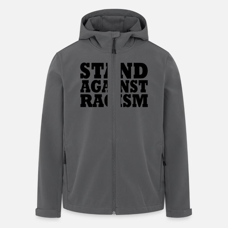 Stand against racism - Recycelte Männer Softshell-Jacke von Stanley/Stella - Anthrazit