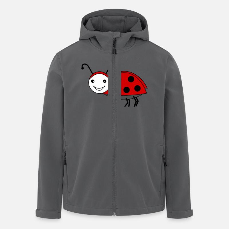 Maikäfer rot - Recycelte Männer Softshell-Jacke von Stanley/Stella - Anthrazit
