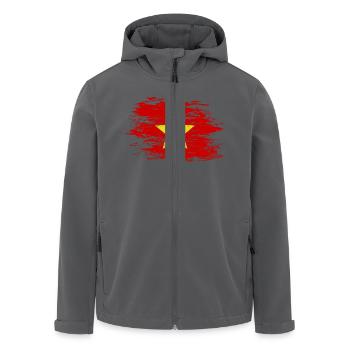 Vietnam Flagge used - Recycelte Männer Softshell-Jacke von Stanley/Stella - Anthrazit - Vorne - AI Model Male 185 light (185cm)