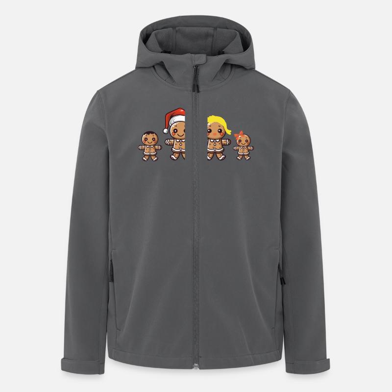 Gingerbread Family - Recycelte Männer Softshell-Jacke von Stanley/Stella - Anthrazit