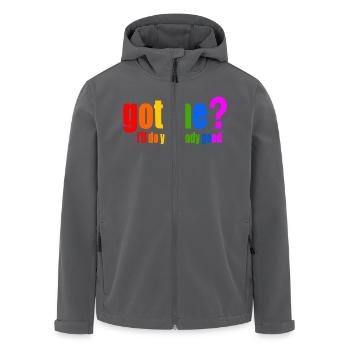 got me? i'll do your body good - Recycelte Männer Softshell-Jacke von Stanley/Stella - Anthrazit - Vorne - AI Model Male 185 light (185cm)