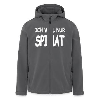 Spinat - Recycelte Männer Softshell-Jacke von Stanley/Stella - Anthrazit - Vorne - AI Model Male 185 light (185cm)