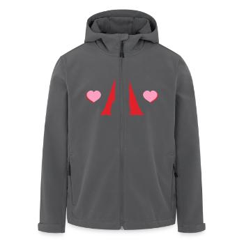 Brief mit roten Herzen - Recycelte Männer Softshell-Jacke von Stanley/Stella - Anthrazit - Vorne - AI Model Male 185 light (185cm)