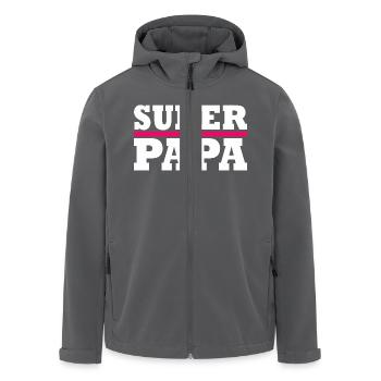 Super papa - Recycelte Männer Softshell-Jacke von Stanley/Stella - Anthrazit - Vorne - AI Model Male 185 light (185cm)