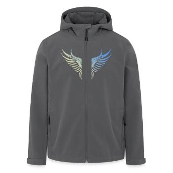 Flügel symbol - Recycelte Männer Softshell-Jacke von Stanley/Stella - Anthrazit - Vorne - AI Model Male 185 light (185cm)