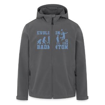 Badminton Evolution Silhouette - Recycelte Männer Softshell-Jacke von Stanley/Stella - Anthrazit - Vorne - AI Model Male 185 light (185cm)