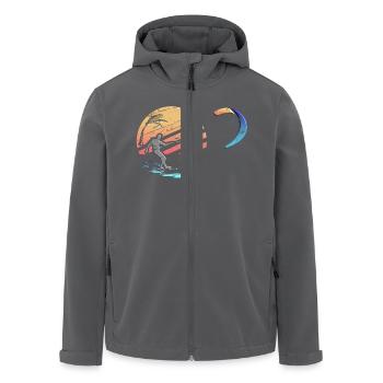 Go Kite - Recycelte Männer Softshell-Jacke von Stanley/Stella - Anthrazit - Vorne - AI Model Male 185 light (185cm)