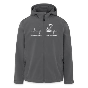 Ich Brauche Keine Flügel Nur Eine Gute Thermik - Recycelte Männer Softshell-Jacke von Stanley/Stella - Anthrazit - Vorne - AI Model Male 185 light (185cm)