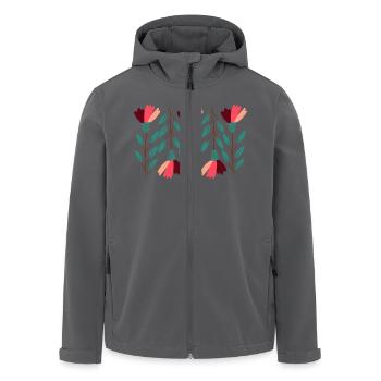 Flower Power - Recycelte Männer Softshell-Jacke von Stanley/Stella - Anthrazit - Vorne - AI Model Male 185 light (185cm)