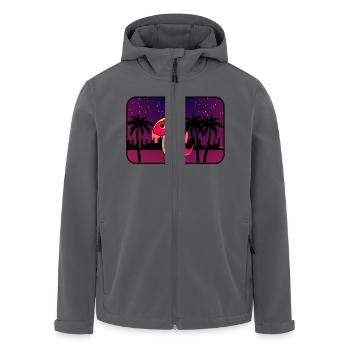 Dino Retro Wave - Recycelte Männer Softshell-Jacke von Stanley/Stella - Anthrazit - Vorne - AI Model Male 185 light (185cm)
