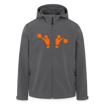 Zacken aus der Krone gebrochen Spruch Logo König - Recycelte Männer Softshell-Jacke von Stanley/Stella - Anthrazit - Vorne - AI Model Male 185 light (185cm)