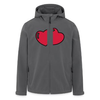 herzen - Recycelte Männer Softshell-Jacke von Stanley/Stella - Anthrazit - Vorne - AI Model Male 185 light (185cm)