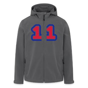 Trikot Nummer 11 - Recycelte Männer Softshell-Jacke von Stanley/Stella - Anthrazit - Vorne - AI Model Male 185 light (185cm)