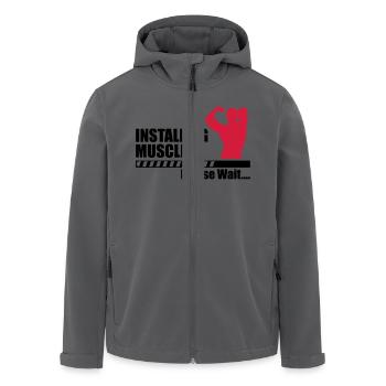 Installing Muscle - Recycelte Männer Softshell-Jacke von Stanley/Stella - Anthrazit - Vorne - AI Model Male 185 light (185cm)