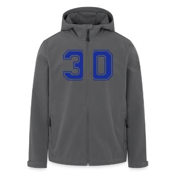30 - Nummer - Zahl - Recycelte Männer Softshell-Jacke von Stanley/Stella - Anthrazit - Vorne - AI Model Male 185 light (185cm)