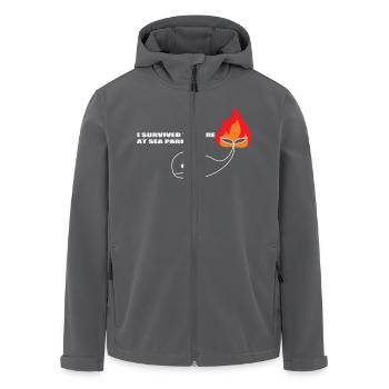 Meeresparks - Recycelte Männer Softshell-Jacke von Stanley/Stella - Anthrazit - Vorne - AI Model Male 185 light (185cm)