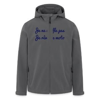 Je ne ronfle pas Moto - Recycelte Männer Softshell-Jacke von Stanley/Stella - Anthrazit - Vorne - AI Model Male 185 light (185cm)