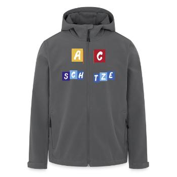 ABC Schütze - Recycelte Männer Softshell-Jacke von Stanley/Stella - Anthrazit - Vorne - AI Model Male 185 light (185cm)