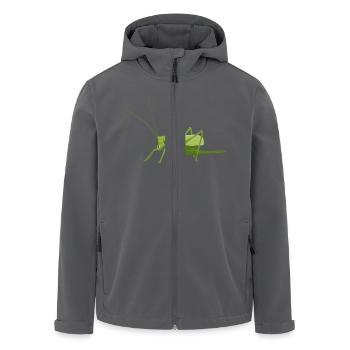 Heuschrecke - Recycelte Männer Softshell-Jacke von Stanley/Stella - Anthrazit - Vorne - AI Model Male 185 light (185cm)