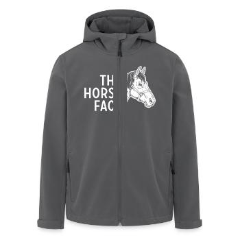 The Horse Face - Recycelte Männer Softshell-Jacke von Stanley/Stella - Anthrazit - Vorne - AI Model Male 185 light (185cm)