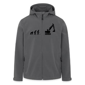 Baggerfahrer Evolution - Recycelte Männer Softshell-Jacke von Stanley/Stella - Anthrazit - Vorne - AI Model Male 185 light (185cm)