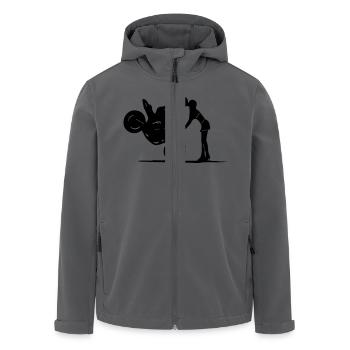 Funbiker Logo - Recycelte Männer Softshell-Jacke von Stanley/Stella - Anthrazit - Vorne - AI Model Male 185 light (185cm)