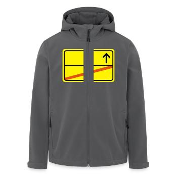 Ortsausgangsschild Leer - Recycelte Männer Softshell-Jacke von Stanley/Stella - Anthrazit - Vorne - AI Model Male 185 light (185cm)