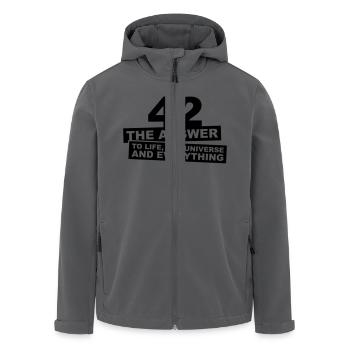 42 - The Answer - Recycelte Männer Softshell-Jacke von Stanley/Stella - Anthrazit - Vorne - AI Model Male 185 light (185cm)
