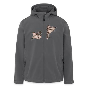 Fledermaus - Recycelte Männer Softshell-Jacke von Stanley/Stella - Anthrazit - Vorne - AI Model Male 185 light (185cm)