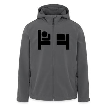 Schlafen - Recycelte Männer Softshell-Jacke von Stanley/Stella - Anthrazit - Vorne - AI Model Male 185 light (185cm)