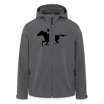 Rennpferd - Recycelte Männer Softshell-Jacke von Stanley/Stella - Anthrazit - Vorne - AI Model Male 185 light (185cm)