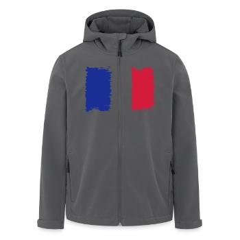 Frankreich - Recycelte Männer Softshell-Jacke von Stanley/Stella - Anthrazit - Vorne - AI Model Male 185 light (185cm)