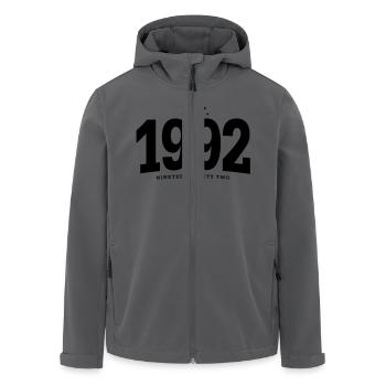 EST. 1992 Nineteen Ninety Two - Recycelte Männer Softshell-Jacke von Stanley/Stella - Anthrazit - Vorne - AI Model Male 185 light (185cm)
