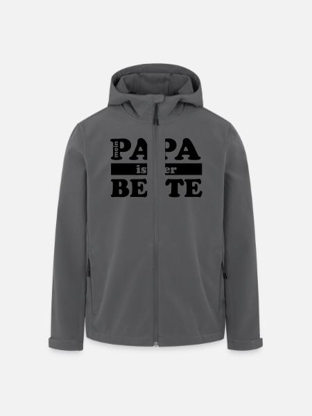 mein_papa_ist_der_beste - Recycelte Männer Softshell-Jacke von Stanley/Stella - Anthrazit