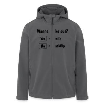 Wanna make out - Recycelte Männer Softshell-Jacke von Stanley/Stella - Anthrazit - Vorne - AI Model Male 185 light (185cm)