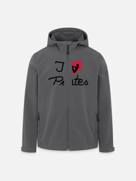 I love Pilates (3) - Recycelte Männer Softshell-Jacke von Stanley/Stella - Anthrazit