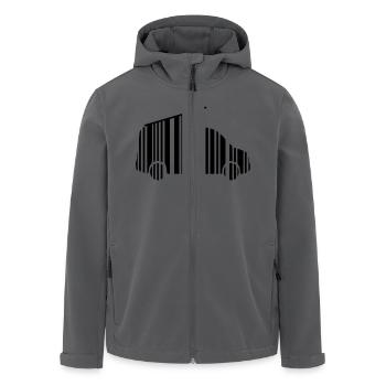 camper van dachzelt strichcode - Recycelte Männer Softshell-Jacke von Stanley/Stella - Anthrazit - Vorne - AI Model Male 185 light (185cm)