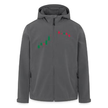 Stocks Chart Trading - Recycelte Männer Softshell-Jacke von Stanley/Stella - Anthrazit - Vorne - AI Model Male 185 light (185cm)