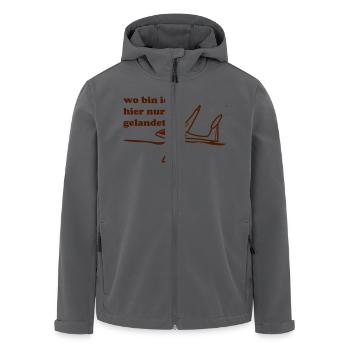 gelandet - Recycelte Männer Softshell-Jacke von Stanley/Stella - Anthrazit - Vorne - AI Model Male 185 light (185cm)