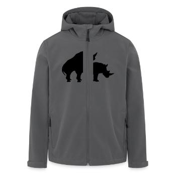 Nashorn - Recycelte Männer Softshell-Jacke von Stanley/Stella - Anthrazit - Vorne - AI Model Male 185 light (185cm)