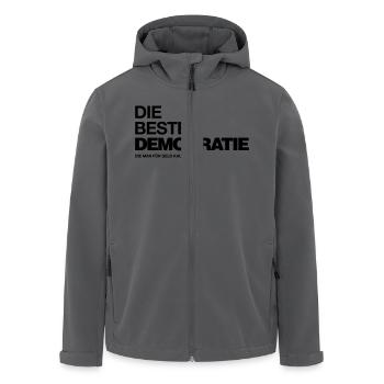 Die beste Demokratie, die man kaufen kann - Recycelte Männer Softshell-Jacke von Stanley/Stella - Anthrazit - Vorne - AI Model Male 185 light (185cm)