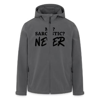 Me? Sarcastic? Never - Recycelte Männer Softshell-Jacke von Stanley/Stella - Anthrazit - Vorne - AI Model Male 185 light (185cm)