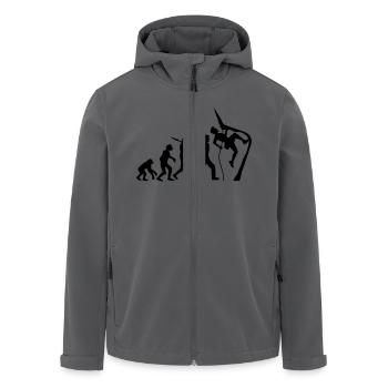 Klettern seil bergsteiger evolution - Recycelte Männer Softshell-Jacke von Stanley/Stella - Anthrazit - Vorne - AI Model Male 185 light (185cm)