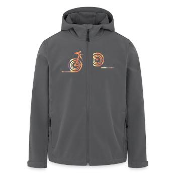 bike (b) - Recycelte Männer Softshell-Jacke von Stanley/Stella - Anthrazit - Vorne - AI Model Male 185 light (185cm)